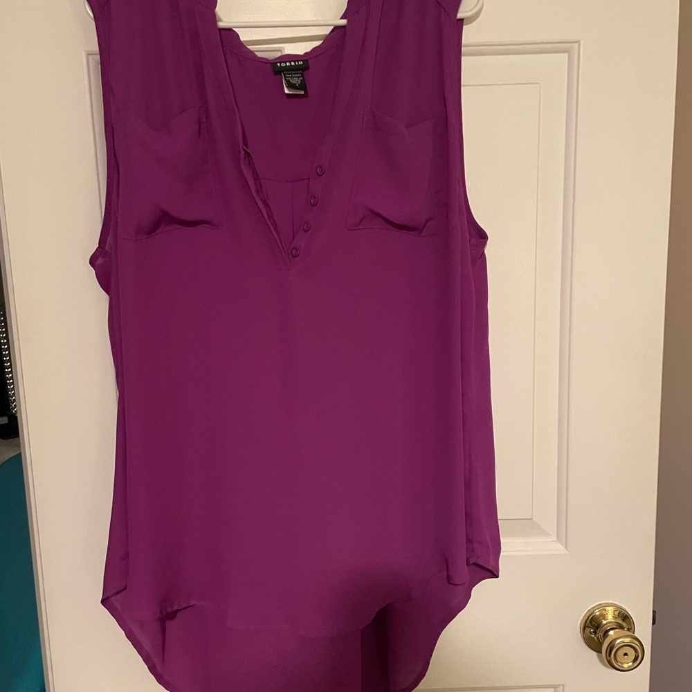 Torrid 2 Women's Purple Sleeveless Top
